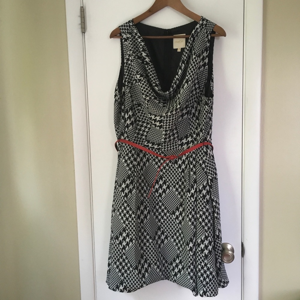 ModCloth Computer Tutor Houndstooth dress 2X